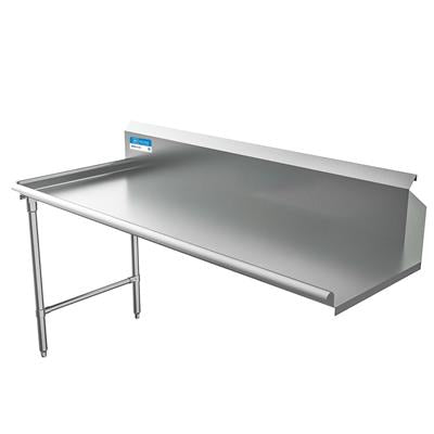 BK Resources 72" 16-Gauge Stainless Steel Clean Dish Table – Left Side - Donut-Equipment.com
