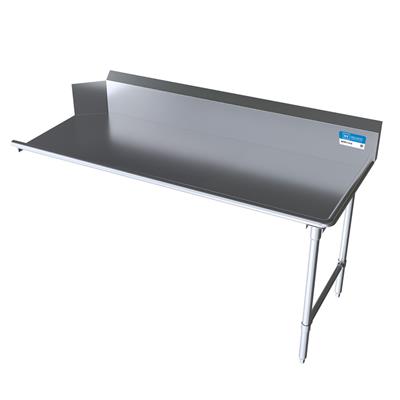 BK Resources 72" 16-Gauge Stainless Steel Clean Dish Table – Right Side - Donut-Equipment.com
