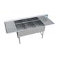 BK Resources Stainless Steel 3 Compartment Sink w/ 10" Riser & Drainboards – 24"L x 18"W x 14"D Bowls - Donut-Equipment.com