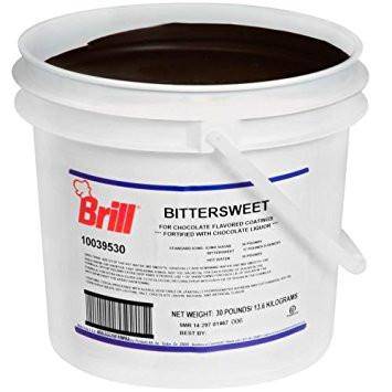 Brill Bittersweet Chocolate Fudge Base for Icings and Glaze - 30 pound pail - Donut-Equipment.com
