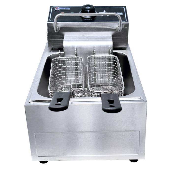 Omcan 12 lb Countertop Electric Fryer – 1350W, 110V Commercial Deep Fryer for Restaurants, Concession Stands & Foodservice Kitchens