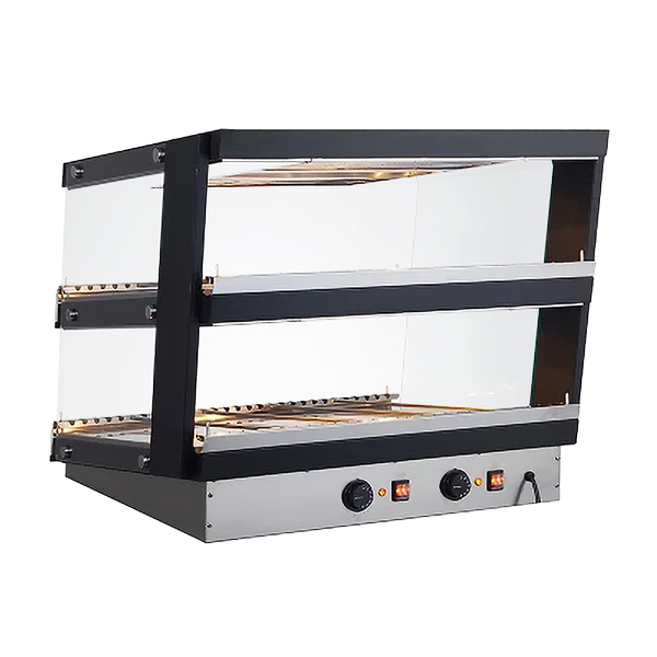 Omcan 38″ Heated Pass-Through Display Warmer Station – 3.6 Cu. Ft. (102L), 1800W, 110V Commercial Food Warmer Holding Cabinet