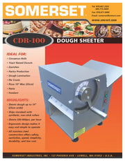 CDR- 100 Dough Sheeter / Single Pass- 10" Rollers - Donut-Equipment.com