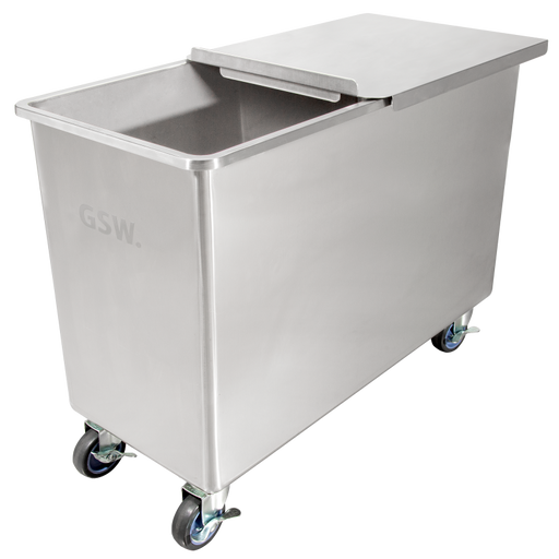 GSW USA DN-FB124 Flour Bin 124 Qt / 31 Gal 18"W x 29"L x 24"H Stainless Steel with 2-Step Cover ETL Certified - Donut-Equipment.com