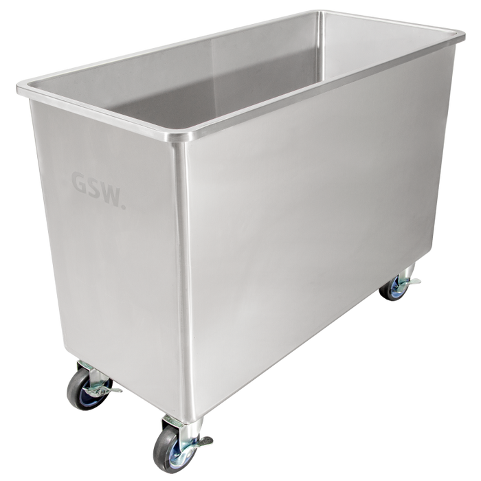 GSW USA DN-FB124 Flour Bin 124 Qt / 31 Gal 18"W x 29"L x 24"H Stainless Steel with 2-Step Cover ETL Certified - Donut-Equipment.com