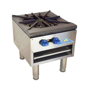 Comstock-Castle CCSP-1 18" Gas Stock Pot Range, 1 Double Burner, Cabinet Base, 110,000 BTU, Stainless Steel Front - Donut-Equipment.com
