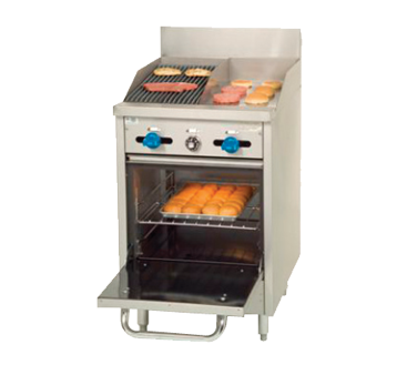 Comstock-Castle F318-12-1RB 24" Gas Restaurant Range, 12" Griddle, 12" Radiant Broiler, Single Standard Oven, Stainless Steel Front, 70,000 BTU - Donut-Equipment.com