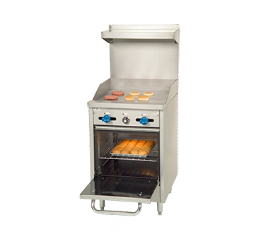 Comstock-Castle F318-24 24" Gas Restaurant Range, 24" Griddle, Single Standard Oven, Stainless Steel Front, 65,000 BTU - Donut-Equipment.com