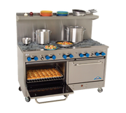 Comstock-Castle F3226 60" Gas Restaurant Range, 10 Open Burners, 2 Standard Ovens, Stainless Steel Front, 330,000 BTU - Donut-Equipment.com