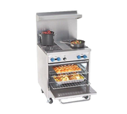 Comstock-Castle F326 30" Gas Restaurant Range, 4 Open Burners, Single Standard Oven, Stainless Steel Front, 126,000 BTU - Donut-Equipment.com