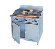 Comstock-Castle F33-3RB 36" Gas Restaurant Range, 36" Radiant Broiler, Cabinet Base, Stainless Steel Front, 93,000 BTU - Donut-Equipment.com