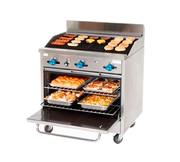 Comstock-Castle F330-3RB 36" Gas Restaurant Range, 36" Radiant Broiler, Single Standard Oven, Stainless Steel Front, 105,000 BTU - Donut-Equipment.com