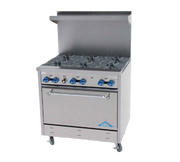 Comstock-Castle F330 36" Gas Restaurant Range, 6 Open Burners, Single Standard Oven, Stainless Steel Front, 192,000 BTU - Donut-Equipment.com