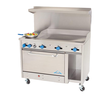 Comstock-Castle F3430-36 48" Gas Restaurant Range, 2 Open Burners, 36" Griddle, Single Standard Oven, Stainless Steel Front, 138,000 BTU - Donut-Equipment.com