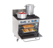 Comstock-Castle FK430-1.5RB 36" Gas Restaurant Range, 2 Open Burners, 18" Charbroiler, Single Standard Oven, Stainless Steel Front, 80,000 BTU - Donut-Equipment.com