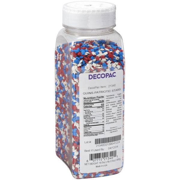 Patriotic Star Quins Sprinkles 16.5 oz