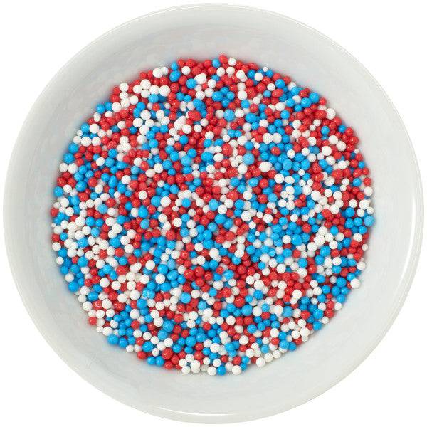 Red, White and Blue Nonpareils Sprinkles 30 oz