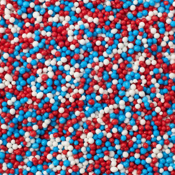 Red, White and Blue Nonpareils Sprinkles 30 oz