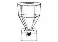 Edhard F-5003 6 quart hopper single Spout includes (Single 7/16"D x 3 1/2"L F-3094 Spout) - Donut-Equipment.com