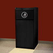 Omcan Trash Receptacle for 36-Gallon Bin – Black Commercial Waste Bin Enclosure, Durable Foodservice Use - Donut-Equipment.com