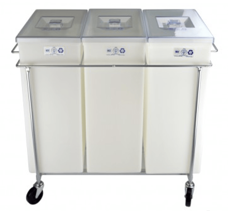 Faribo Ingredient 3 Bin Cart W/ Frame and Covers - Donut-Equipment.com