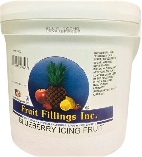 Blueberry Icing Fruit made by Fruit Fillings Inc. 10 pounds - Donut-Equipment.com