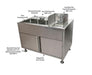 BK Resources Food Truck Wash Station with Legs – 3 Compartment Sink • Hand Wash Sink - Donut-Equipment.com