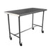 BK Resources 84" x 30" 16 Gauge Stainless Steel Pub Table with H-Brace & Foot Rest – Heavy-Duty • Mobile on Casters - Donut-Equipment.com