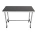 BK Resources 60" x 30" 16 Gauge Stainless Steel Pub Table with H-Brace & Foot Rest – Heavy-Duty • Mobile on Casters - Donut-Equipment.com