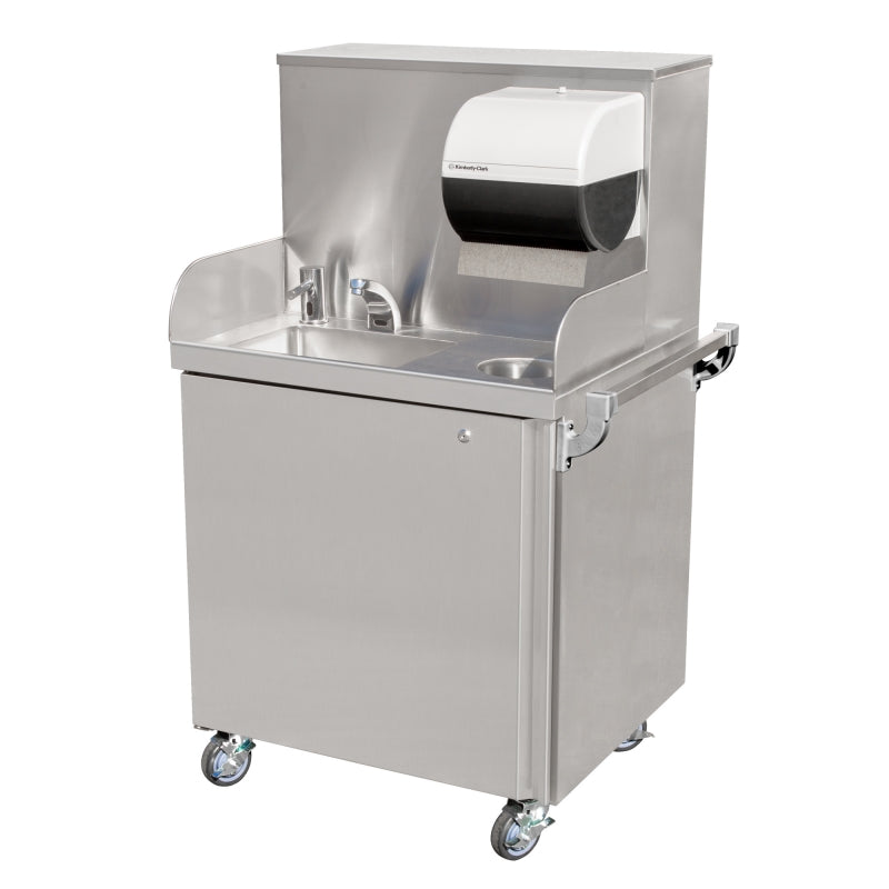 GSW USA HS-M3024A Mobile Hand Sink Self-Contained Stainless Steel with Fresh & Waste Water Tanks ETL Certified - Donut-Equipment.com