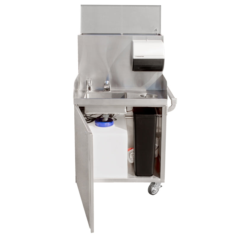GSW USA HS-M3024A Mobile Hand Sink Self-Contained Stainless Steel with Fresh & Waste Water Tanks ETL Certified - Donut-Equipment.com