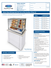Federal Industries (ITRSS6034)-Italian Series Self Serve Drop-In Refrigerated Open Air Display with Shelves 208-240V - Donut-Equipment.com
