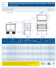 Federal Industries (ITRSS6034)-Italian Series Self Serve Drop-In Refrigerated Open Air Display with Shelves 208-240V - Donut-Equipment.com