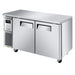 Turbo Air JUR-60S-N6 J Series 60" Narrow Depth Undercounter Refrigerator w/ 2 Sections, Solid Doors & Side Mounted Compressor - Donut-Equipment.com