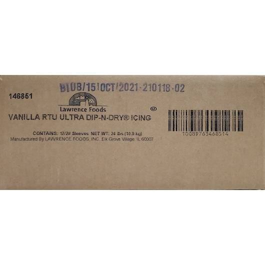 Lawrence Foods Vanilla Ready To Use Ultra Dip-N-Dry, 2 Pound, 12 Per Box - Donut-Equipment.com