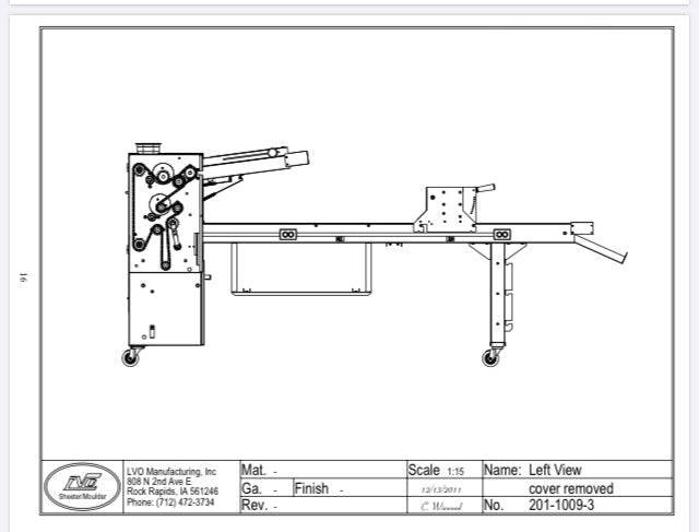 LVO SM224-6 Donut Production Table Sheeter Left To Right Production - Donut-Equipment.com