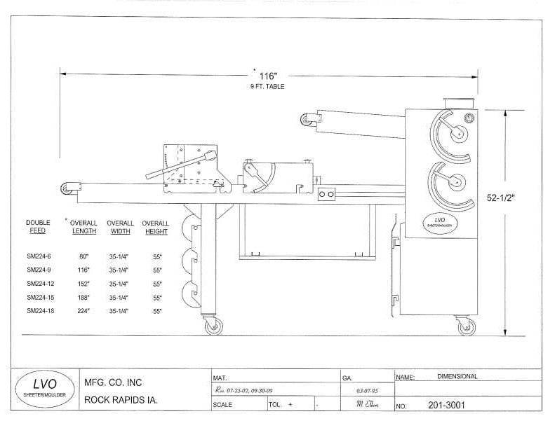 LVO SM224-6 Donut Production Table Sheeter Right To Left Production - Donut-Equipment.com