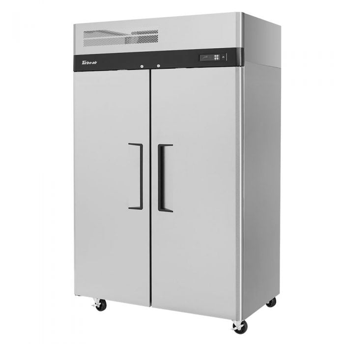 Turbo Air M3R47-2-N 51" Two Section Reach-In Refrigerator w/ (2) Solid Doors – Top Mount, Stainless Exterior, Aluminum Interior, 115v - Donut-Equipment.com