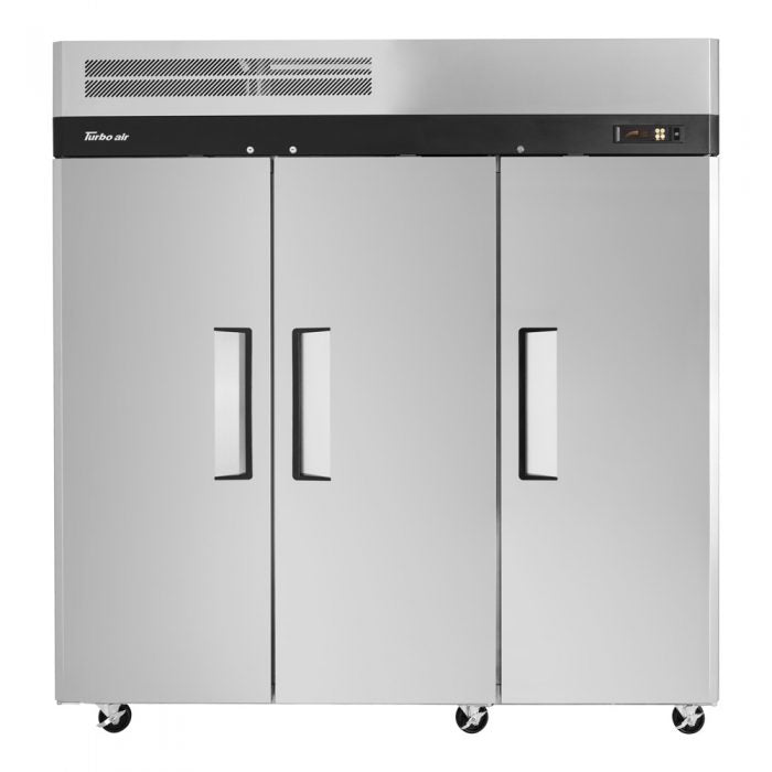 Turbo Air M3R72-3-N M3 Series 78" Solid Door Stainless Steel Reach-In Refrigerator