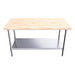 BK Resources Hard Maple Flat Top Work Table w/ Stainless Steel Undershelf, Oil Finish – 60" W x 30" D - Donut-Equipment.com