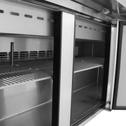 Turbo Air MST-72-30-N M3 Series 72" 3 Door Mega Top Stainless Steel Refrigerated Sandwich Prep Table - Donut-Equipment.com
