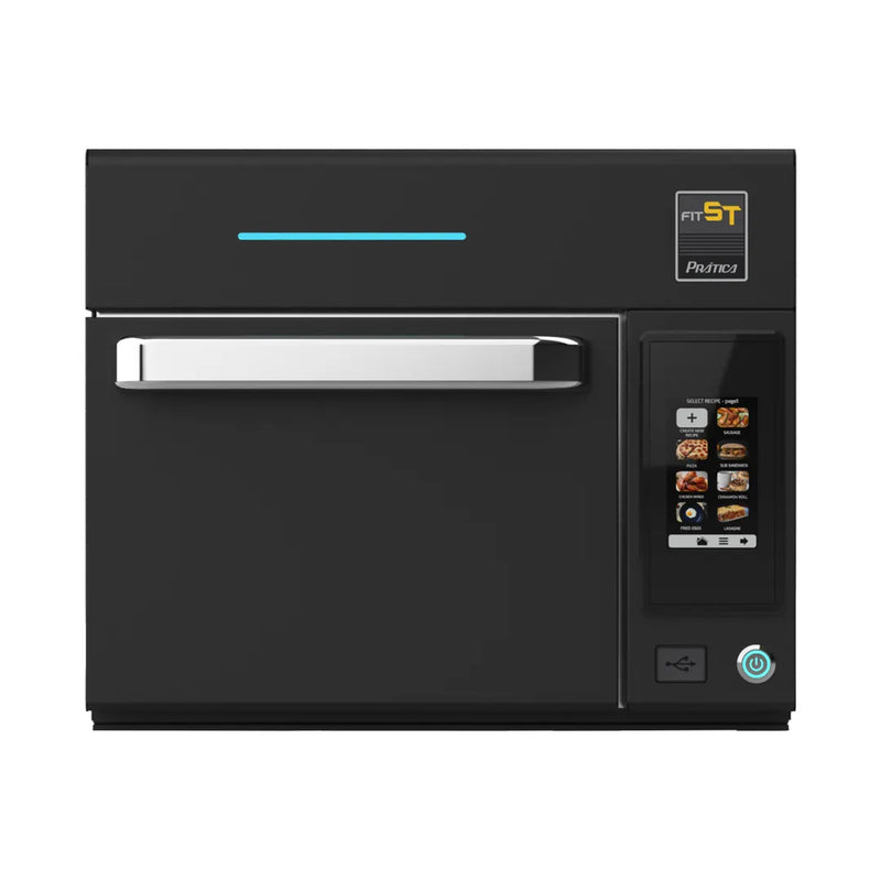 Prática FIT ST Black Single Electric Ventless High-Speed Commercial Speed Oven, Countertop Design - Donut-Equipment.com