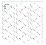 3.82” x 4" heart cutter 5 across Rotary Cutter for Machine Use-No Hole - Donut-Equipment.com