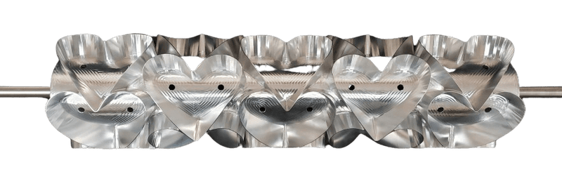 3.82” x 4" heart donut cutter 6 across Rotary Cutter for Machine Use - Donut-Equipment.com