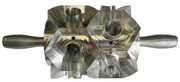 Junior Hexagon Two Row Donut Cutter with Larger 1-1/4 inch center hole - Donut-Equipment.com