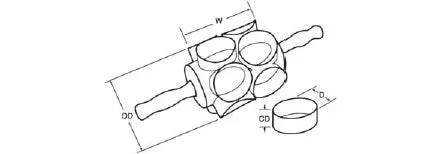 Junior Two Row Round/Bismark Biscuit Cutter 4 Sizes options