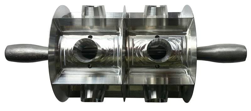 XL Custom Two Row Square Donut Cutter 4" Square 1-3/8" Hole - Donut-Equipment.com