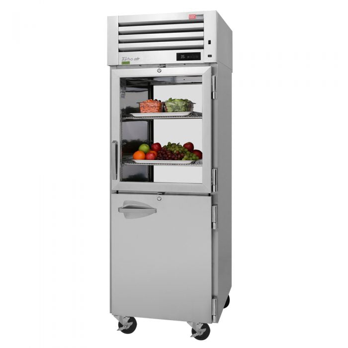 Turbo Air PRO-26R-GSH-PT-N Pro Series 29" Glass / Solid Half Door Pass-Through Refrigerator - Donut-Equipment.com