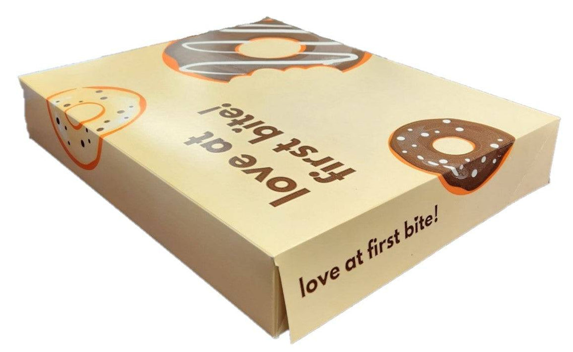 Printed 14 3/8" x 10 7/8" x 2 1/4" -  Automatic One-Piece Design Donut Box (125/case)