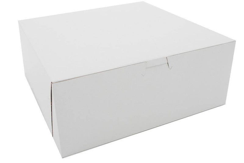 10 x 10 x 4 LC White Bakery Boxes 100 count - Donut-Equipment.com